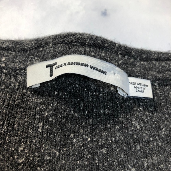 T Alexander Wang Heather Grey Cardigan Sweater - Picture 7 of 8